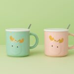 ماگ طرح گوزن با قاشق استیل