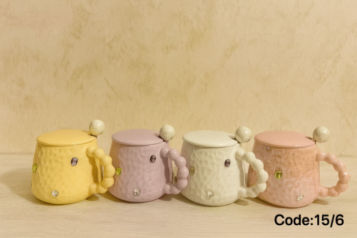 IMG_20250820_132150_577 ماگ نگیندار دربدار با قاشق مروارید - Image 1