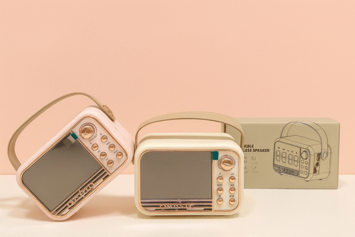 file_000000002508620cbd2911eace360e01 اسپیکر ساعت بلوتوثی طرح رادیو - Image 1