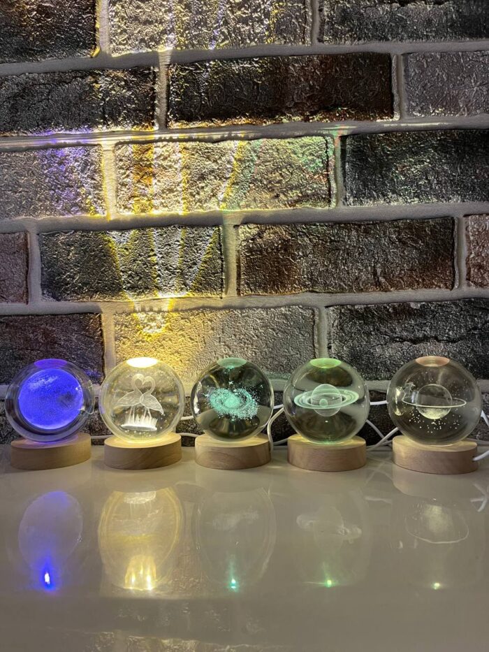 چراغ دکوری کریستالی رنگی - Image 2