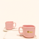 فنجان زیر دار رنگ پاستیلی