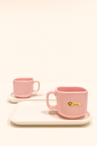 فنجان زیر دار رنگ پاستیلی