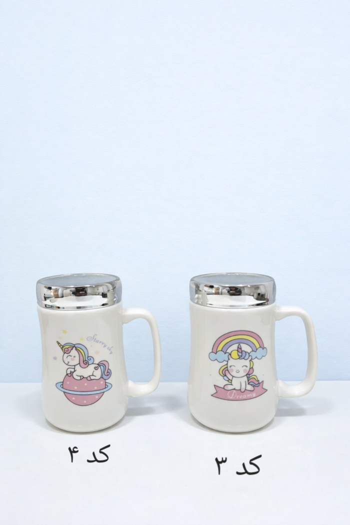 ماگ سرامیکی طرح یونیکورن با در آینه‌ای - تصویر 3