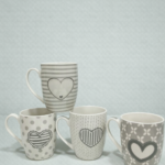 ماگ سرامیکی طرح قلب طوسی