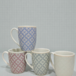 ماگ سرامیکی طرح چهارخانه کلاسیک