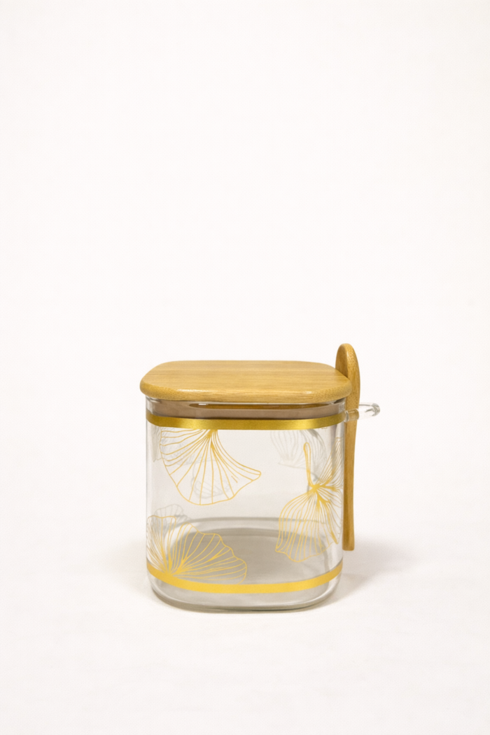 بانکه شیشه‌ای درب چوبی - تصویر 4