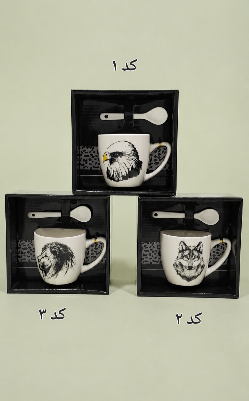 0a493b51-184d-4a39-a6ba-e2ae88483e95 ماگ سرامیکی طرح حیوانات - Image 1