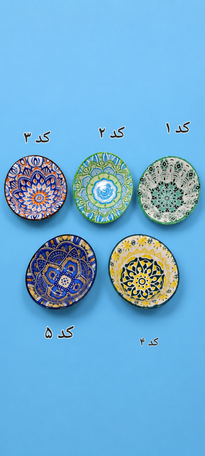 کاسه سفالی نقاشی شده طرح سنتی - Image 2